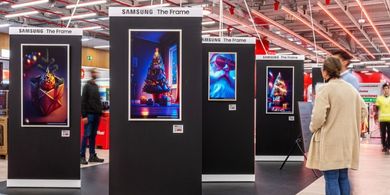 Los televisores Samsung The Frame muestran la primera exposicin de arte digital de MediaMarkt 